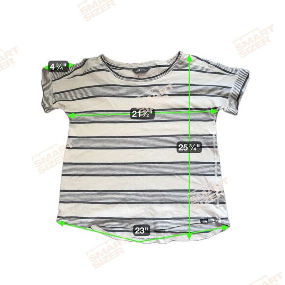 6 for $20 The Nort Face L striped Tee 100% Cotton - Picture 2 of 6